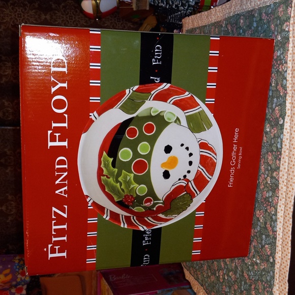 Snowman bowl Christmas decor